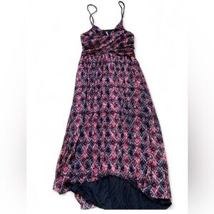 Free People Pink and Black High Low Dress